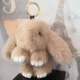 thumbnail image 3 of LLavero de conejo de peluche suave para niños, muñeco de peluche encantador, decoración de mochila, colgante de conejo de peluche, juguete, regalo de cumpleaños, 3 of 5