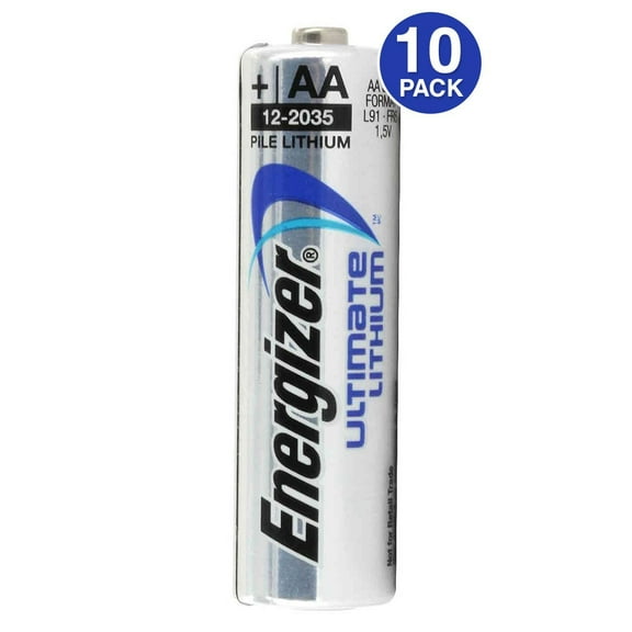 Energizer Ultimate Lithium AA Batteries, World's Longest-Lasting  AA Battery, 10 Pack