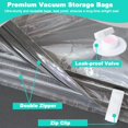 thumbnail image 3 of HWZWT Space Saver Bags, Vacuum Storage Bags, 9 Combo Jumbo Airtight Compression Zipper Sealer Bags, Reusable Large Storage for Clothes Duvets Comforters Beddings Blankets and Pillows, Hand Pump Inclu, 3 of 5