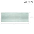 thumbnail image 3 of mDesign Soft 100% Cotton X-Long Accent Rug Mat/Runner, Ribbed, 60" x 21" - Water, 3 of 7