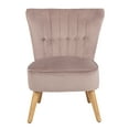thumbnail image 2 of SAFAVIEH June Mid-Century Retro Tufted Accent Chair, Mauve/Natural, 2 of 11