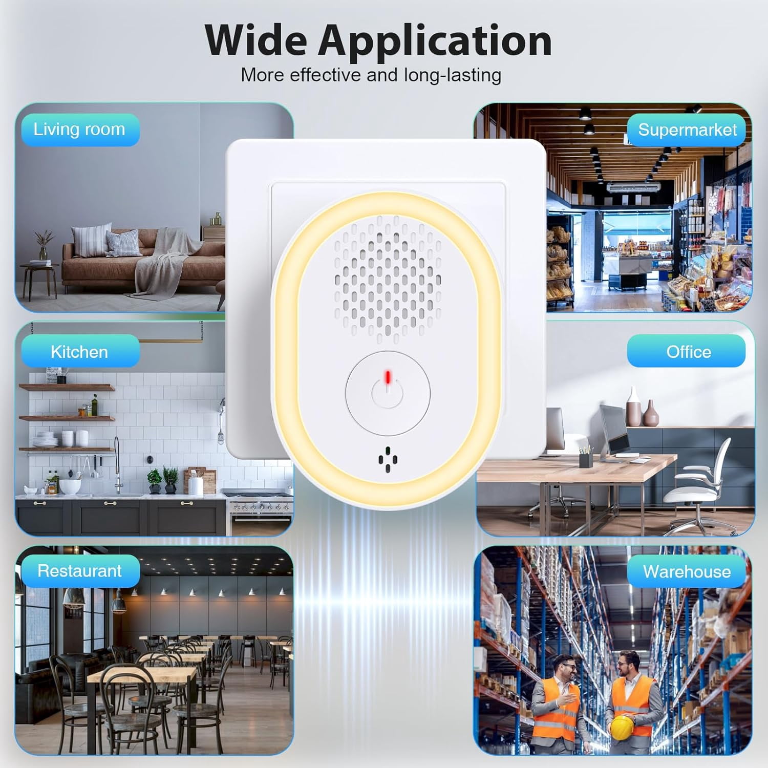 Ultrasonic Pest & Insect Repeller, Ultrasonic Repellent for Roach, Rodent, Mouse, Bugs, Mosquito, Mice, Spider, Ant,Electronic Plug in Pest Control, 6 Packs