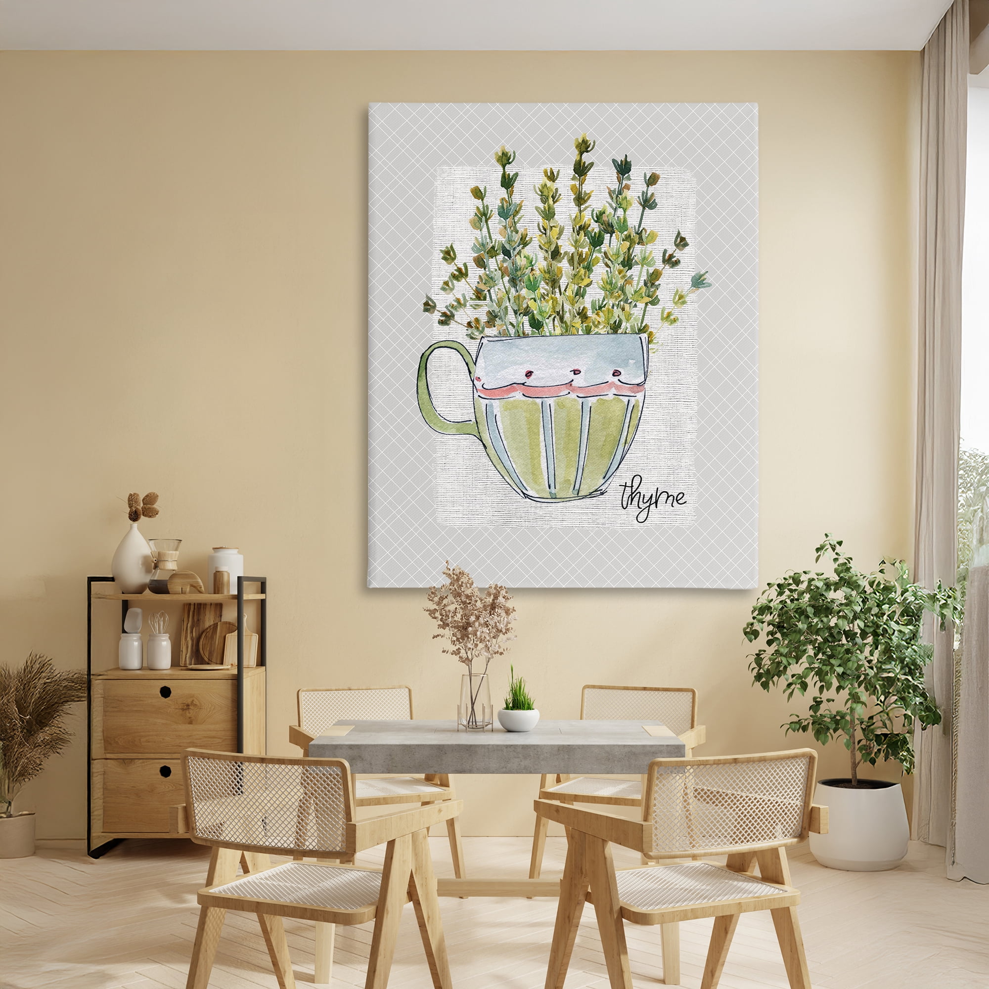 Stupell Industries Thyme Herb Mug Canvas Wall Art, design by Livi Finn