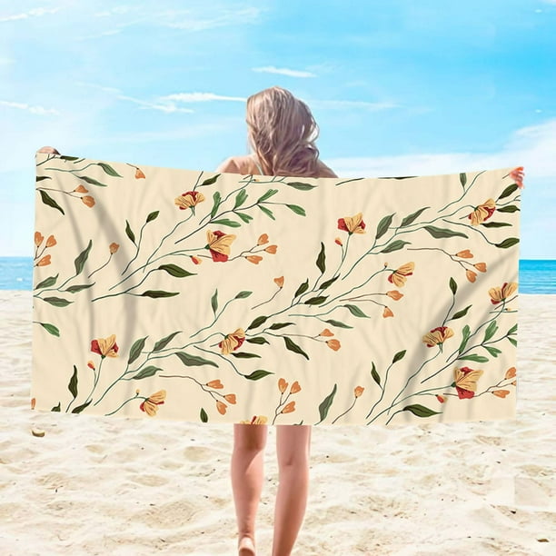 Toalla de playa de microfibra, súper colorida, resistente a la arena, multiusos, para viajes, piscina, 76 x 152 cm