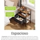 thumbnail image 4 of Raganet, Buró para Recámara con tación de Carga y Organización 3 Nivel, MDF con Textura Madera, Cajón para Organización, USB-C y USB-A, 60.5 x 40 x 30 cm, Café Obscuro, Paquete de 2 Unidad, 4 of 5