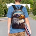 thumbnail image 4 of Lukts Bald Eagle Pilot Pattern 15 Inch Student Backpack, Waterproof Laptop Backpack with Adjustable Shoulder Straps, Lightweight Travel, Campus Backpack, Unisex, 4 of 6