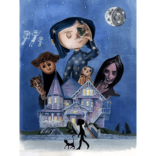 Coraline and Cat Coraline & The Secret Door Christmas Home 5D Full