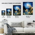 thumbnail image 3 of Enchanting Iris Flowers Blooming Fantasy Full Moon Artwork Framed Wall Art Print A4, 3 of 5