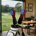 thumbnail image 4 of Yuyamidu American Flag Patriotic Golf Club Head Covers, PU Leather Golf Head Covers, Fit Driver Fairway Hybrid Golf Accessory for Men Women, 4 of 7