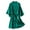 Green, variant on CFLVAEK Satin Robes for Women Plus Size Kimono Bathrobe Lightweight Soft 3/4 Sleeve Robe Solid Color Short Robe with belt Elegant Sleepwear for Ladies Black L