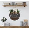 thumbnail image 4 of Eveokoki Our Nest Front Door Sign Funny Wreaths Hanging Wooden Plaque Decoration Round Rustic Wood Farmhouse Porch Decor for Home Front Door Decor, 12 x 12 Inch, 4 of 5