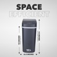 thumbnail image 3 of Automatic Trash Can with Lid 2.6 Gallon / 10L With 30 Garbage Bags - Waterproof Motion Sensor Touchless Trash Can for Bathroom with Handle, Small Kitchen Garbage Can, Bedroom & Office Trashcan - Black, 3 of 7