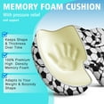 thumbnail image 5 of Premium Sports Pattern Memory Foam Seat Cushion Ergonomic Chair Pad for Office Chair, Car, Airplane & Bleachers Sciatica, Tailbone Hip & Back Pain Relief - Chair Cushion for Long Office Workers., 5 of 5