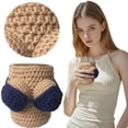 thumbnail image 1 of Crochet Bikinis Wine Bottle Sweaters Knitted Wine Bottle For Table Centerpieces, 1 of 9