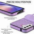 thumbnail image 2 of JiaheCover for Samsung Galaxy A32 5G, Wallet Case,Slim Magnetic Shockproof Card Slot with Metal Ring Holder Stand,Lightweight PU Leather Anti- Scratch Support Magnetic Card Mount, purple, 2 of 8