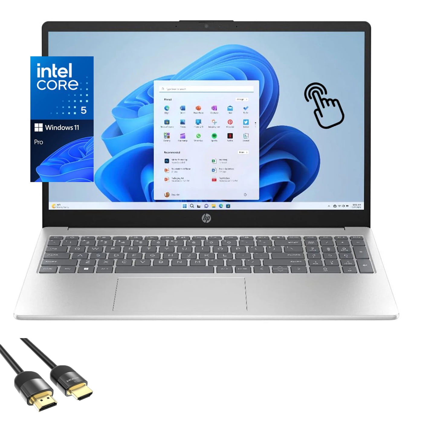 Windowsノート本体 #708 HP Laptop 15-fd1xxx Core 5 120U 16G HP 15.6 inch Touchscreen Laptop, Intel Core 5 120U (beats i7-1355U