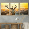 thumbnail image 3 of wall26 Framed Canvas Print Wall Art Set Wild Desert Brush Forest Landscape Brown Deer Stag Animals Nature Photography Realism Decorative Colorful for Living Room, Bedroom, Office - 16"x24"x, 3 of 5