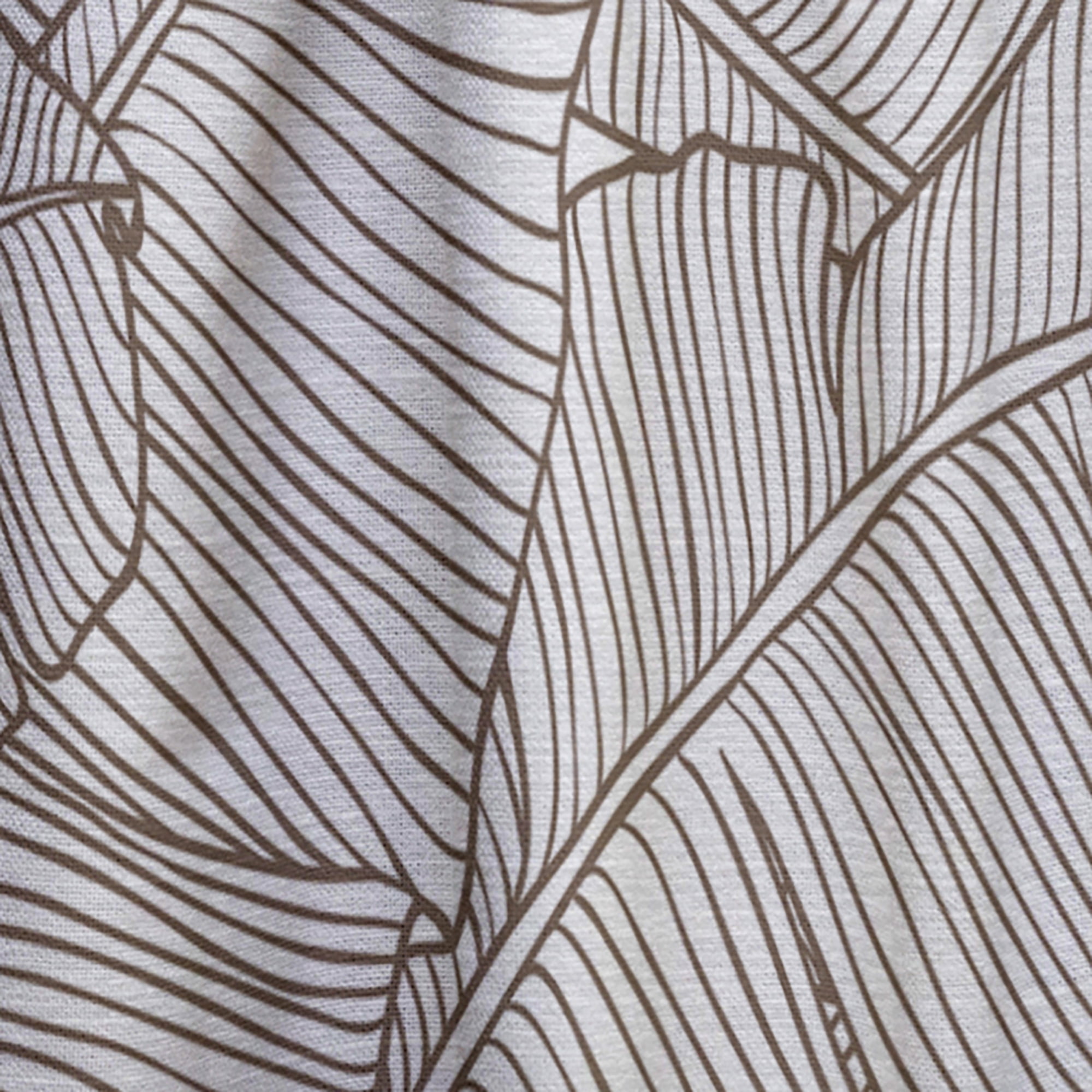 Designart 'Monochrome Leaves Of Palm Tree' Tropical Curtain Panel