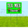 thumbnail image 1 of Texmex Cuisine (18" x 24") Yard Sign, Includes Metal Step Stake, 1 of 6