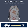 thumbnail image 5 of FORMRS Unisex School Backpack 17" Student Travel Bag with Laptop Compartment, Brown Autumn Leaves, 5 of 7