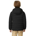 thumbnail image 4 of Wantdo Big Boy's Insulated Winter Jacket Lightweight Packable Quilted Coat with Hood Black 14-16, 4 of 10