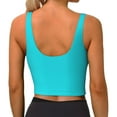 thumbnail image 3 of Bixox Women's Aqua Pattern Fitness Navel Tank Top U-Back Yoga Tank Top Sweatshirt Sports Bra, 3 of 7