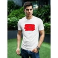 thumbnail image 2 of Grunge Morocco Flag Watercolor T-Shirt Men -Image by Shutterstock, Male 4X-Large, 2 of 4
