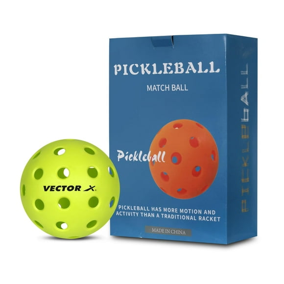 Pickleball - Sensation Récréative & Jeu de Club Pickleball pour Tournoi & Compétition / Parfaitement Équilibré, Rebond Élevé Véritable Vol, Idéal pour Tous les Niveaux de Compétence (Lot de 6, 40 - Trou)