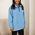 thumbnail image 6 of Tops for Women Women's Solid Sweatshirt Womens Oversized Half Zip Pullover Long Sleeve Sweatshirt Quarter Zip Hoodie Sweater Teen Girls Fall Blouse Clothes, 6 of 7