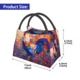 thumbnail image 2 of Fuzoiu Rooster Oil Painting Print Portable Insulation Lunch Bag,Large Lunch Box,Container Reusable Leakproof Tote for Work, Travel, and Outdoor Activities, 2 of 6