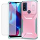 thumbnail image 1 of wonima11 Case for Moto G Pure 2021/Moto G Power 2022/G Play 2023 Case with Tempered Glass Screen Protector and Slide Camera Cover, Non-Slip Heavy Duty Phone Cover for Motorola Moto G Play 2023 PC Pink, 1 of 1