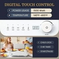 thumbnail image 5 of Elite Gourmet EIND57W SlimStore™ Induction Cooktop, Touch Controls, Ultra Thin 2" Profile, 10 Power Levels, Temps 140°F to 465°F, Fast Heat Up, White, 5 of 9