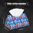 thumbnail image 6 of Lsque Bright Flowers Printed Long Tissue Box Cover Holder, Facial Paper Organizer Dispenser,Triangle with Bottom Belt, PVC Leather Decorative Organizer, 6 of 9