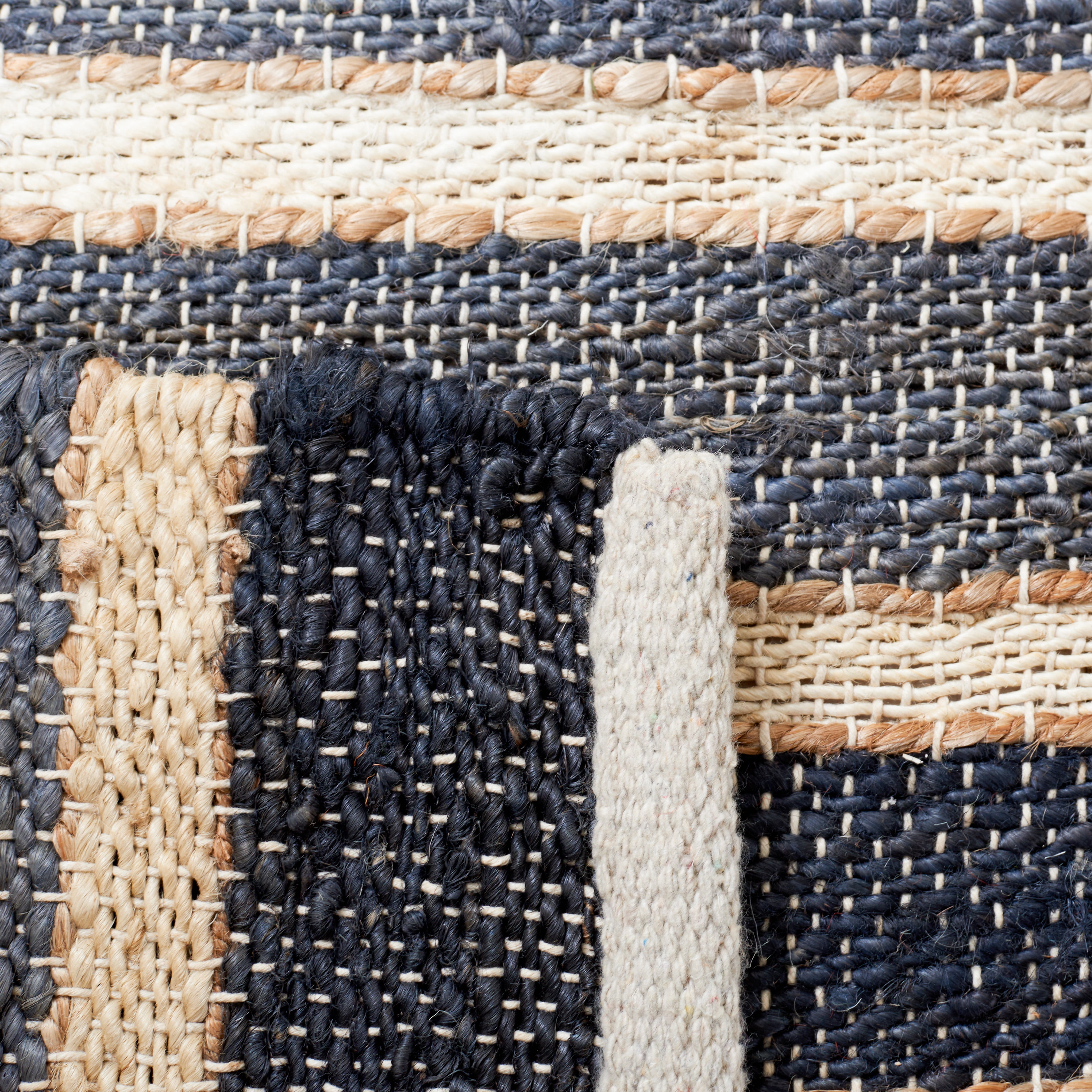 SAFAVIEH Striped Kilim Lorcan Striped Area Rug, Charcoal/Ivory, 8' x 10'