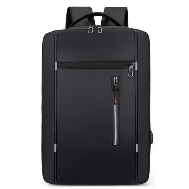 Mochilas para computadora portátil, mochila de viaje, mochila de mano, mochila informal con puerto de carga USB, color negro