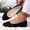 Black, variant on Casual Office Walking Shoes for Women Solid Color Slip On Closed Toe Summer Daliy Sandals