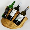 thumbnail image 2 of Greener Valley Live Edge Root Wood Tabletop Wine Rack (3 Bottle), 2 of 4