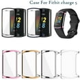 thumbnail image 2 of Coques de Protection d'Écran pour Fitbit charge 5 6 SmartWatch Coque de Protection Coque Complète TPU pour Accessoires de Remplacement charge5 Noir Uniquement Coque, 2 of 6