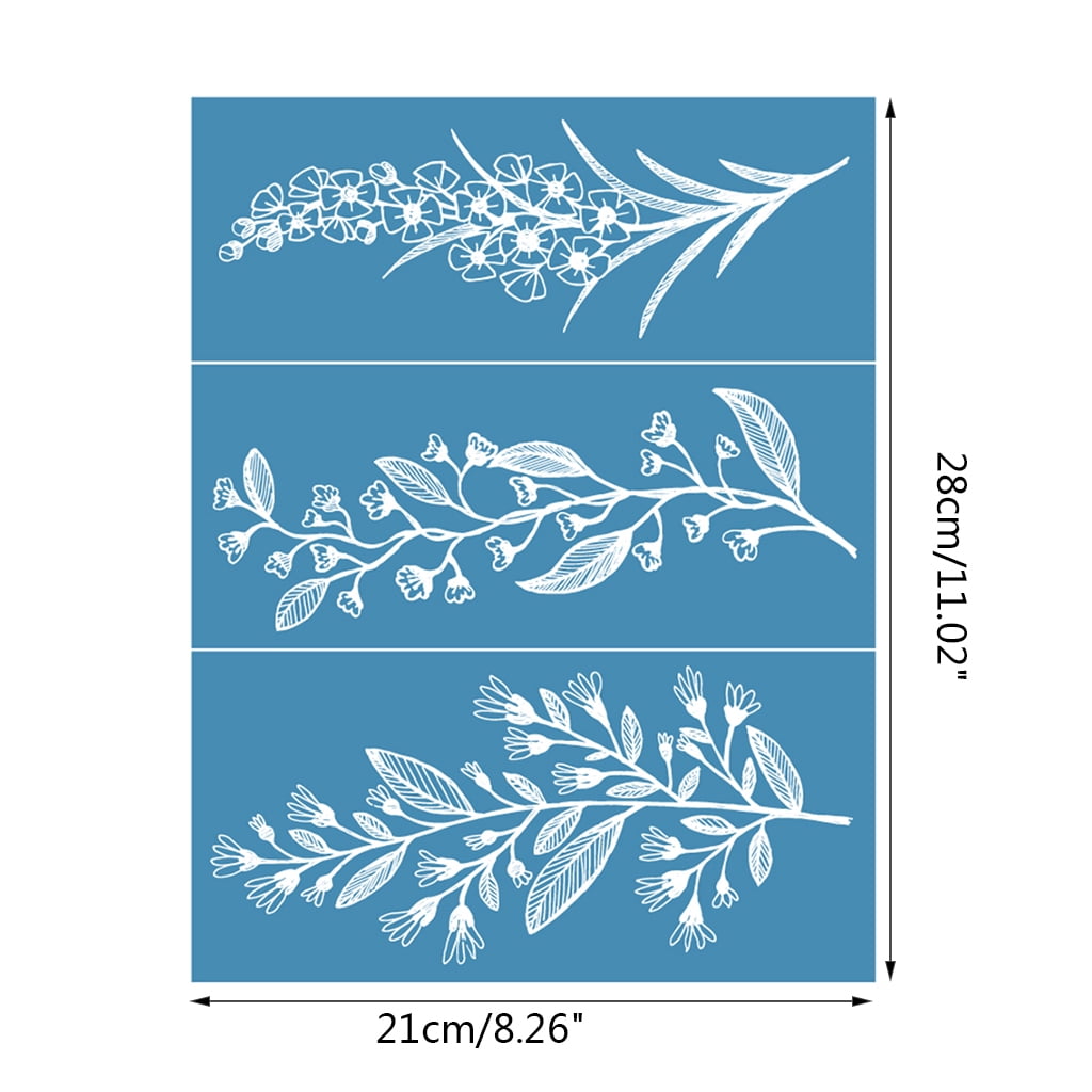Stencil FLOWERS 128 15x40cm adhesive and repositionable - ID
