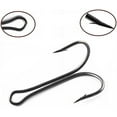 thumbnail image 2 of 100pcs Fishing Typical Double Hook High Carbon Steel Small Fly Tying Fishing Hooks Open Shank Double Frog Hook (8#), 2 of 6