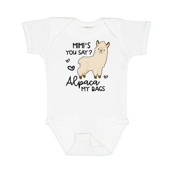 Inktastic Mimi's You Say Alpaca My Bags Boys or Girls Baby Bodysuit