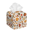 thumbnail image 1 of Fotbe Thanksgiving with Food Porta Pañuelos Decorativo de Cuero, Caja Cuadrada Moderna para Pañuelos Faciales, Organizador y Dispensador 5x5x5'', 1 of 7