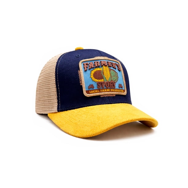 KNITE Gorra Farmer Corn Blue Trucker Hombre Ajustable Cosecha Estilo Rancher