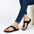 thumbnail image 5 of Ecetana Women's Flip Flops Comfort Dressy Slides Sandals Flat Sandals for Women, 5 of 6