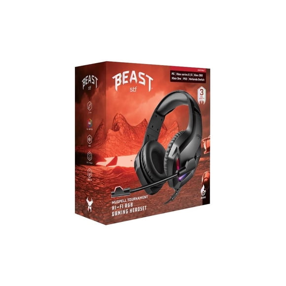 Audifono Gaming STF Abysmal Armor Tournament Negro