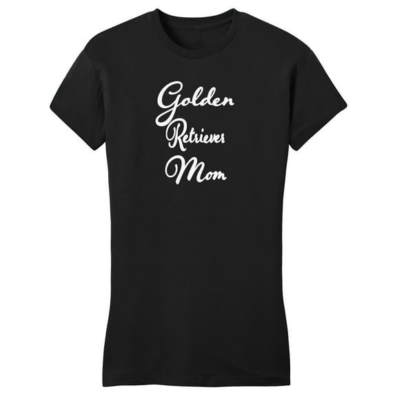 Golden Retriever Mom - Script - Women's Fitted T-Shirt