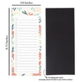 thumbnail image 2 of Inkdotpot Pack of 6 Funny Magnetic Dry Erase List For Fridge, Wipe Clean w/ NoStain, Quick Notes Shopping & Grocery List Whiteboard for Fridge, 8.75" x 3.8"(Floral ), 2 of 6