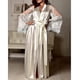 thumbnail image 3 of Women Satin Long Nightdress Silk Lace Lingerie Nightgown Sleepwear Robe_y AM, 3 of 4
