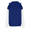 thumbnail image 5 of Sweatshirts for Women Joint Color Blocking Womens Hoodies Lightweight Breathable Top Blouses Pull Over Long Fit Crew Neck Casual Outfit Fall Winter Fashion Party Plus Size, 5 of 7
