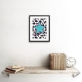 thumbnail image 2 of Leopard Blue and Purple Reverse Bright Art Print Framed Poster Wall Decor 9x7 inch, 2 of 5